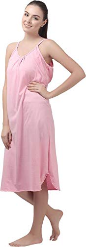 BLAZON Women's Cotton Hosiery Solid Maxi Sublime Night Dress (13005 Cosmic_Pink_01_L_Cosmic Pink_L) - Image 3