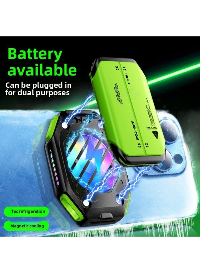 X111 Charging Mobile Phone Radiator Semiconductor Refrigeration Back Clip Mute External Battery Fast Cooling-Color:X111 [without Battery]]  - Image 2
