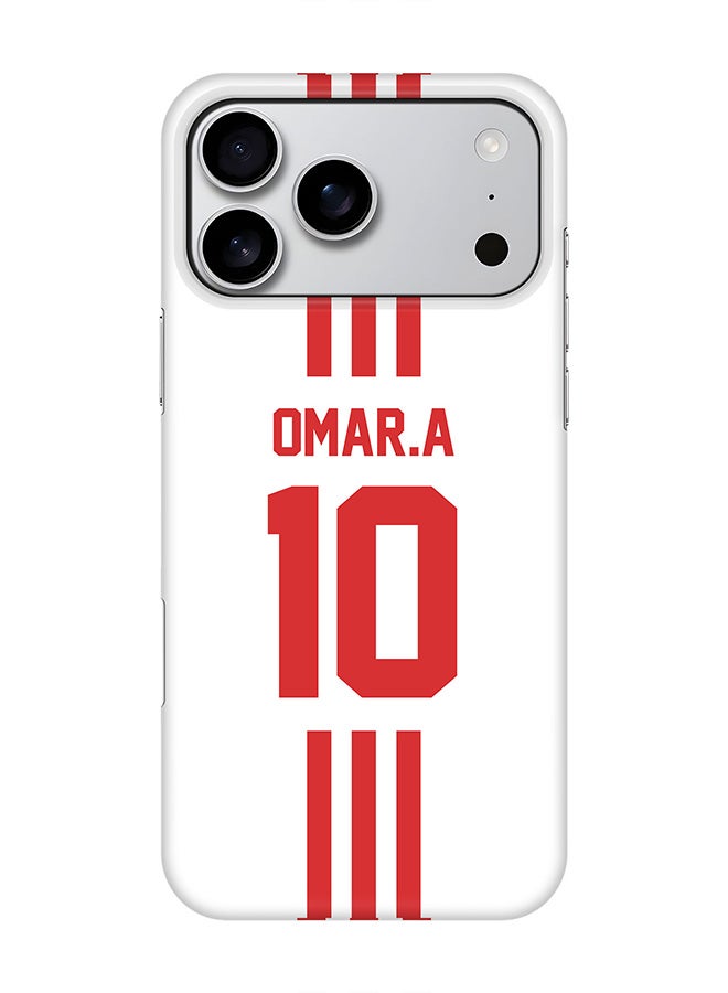 Stylizedd For iPhone 17 Pro Max,Case, [Compatible with MagSafe] Magnetic cover Slim fit Protection Matte, - Football - UAE,  Omar.A