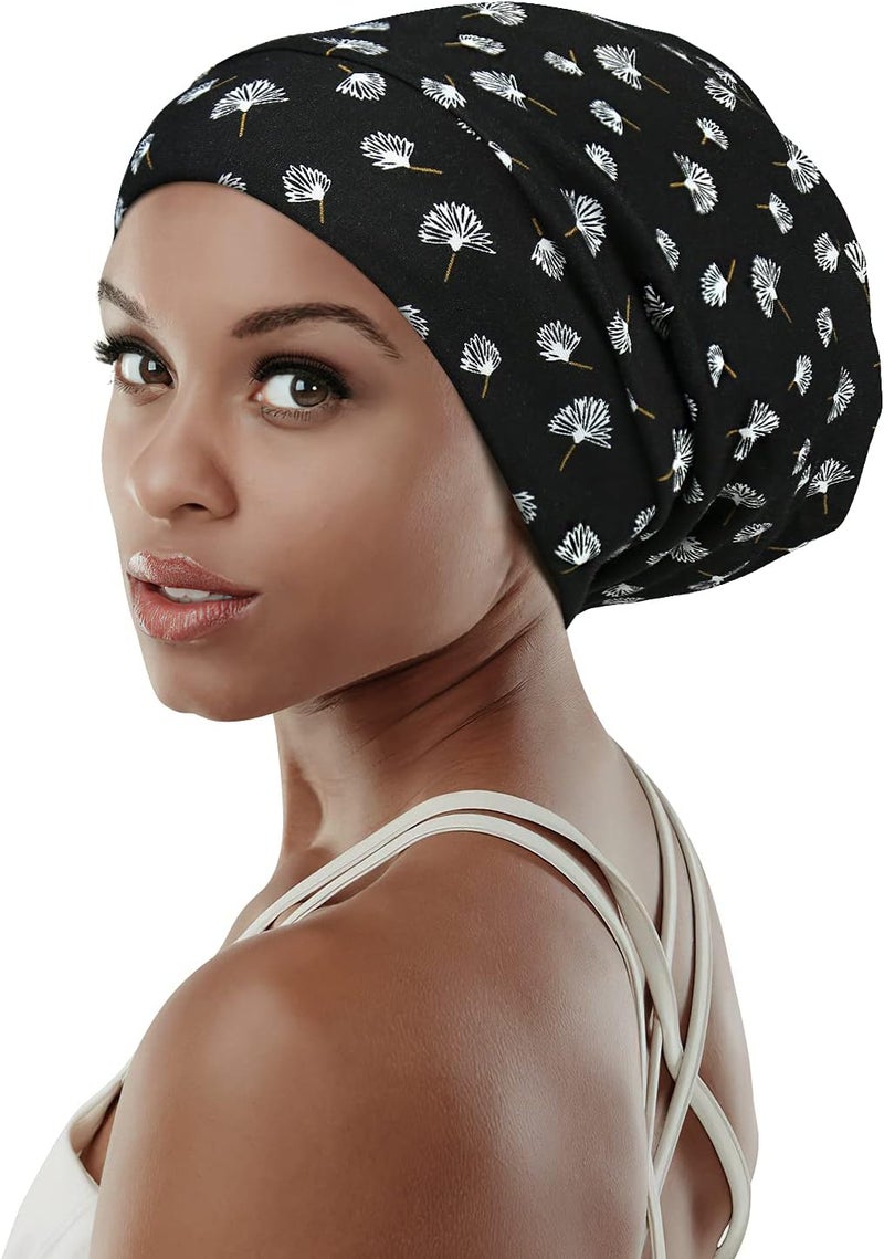 FocusCare Adjustable Satin Lined Sleep Cap for Dreadlocks Curly Hair Large HeadStay On Overnight