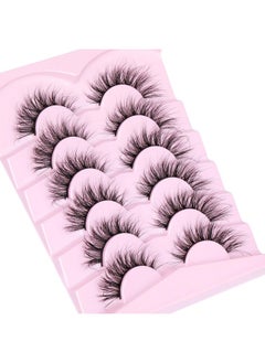 Focipeysa Lashes Natural Look 18Mm 3D Strips Lashes Wispy False Eyelashes Wispy Faux Mink Lashes Fluffy Cat Eye Lashes Natrual Faux Mink Lashes  - Image 2