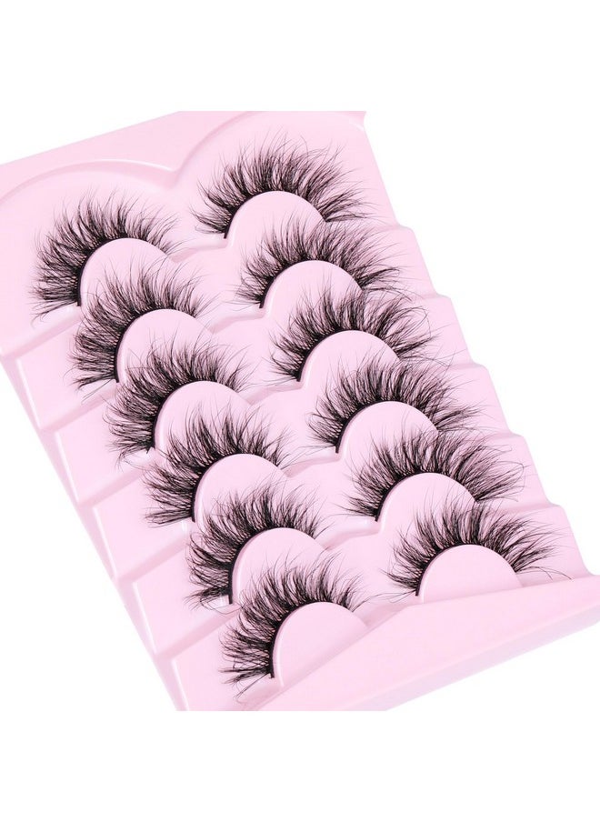 Focipeysa - Lashes Natural Look 18Mm 3D Strips Lashes Wispy False Eyelashes Wispy Faux Mink Lashes Fluffy Cat Eye Lashes Natrual Faux Mink Lashes - Image 1