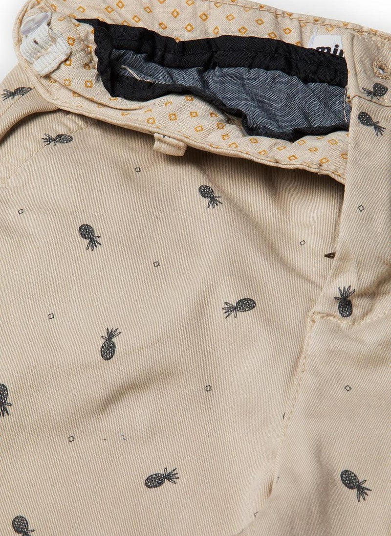 MINOTI Boys chino shorts printed cream - Image 4