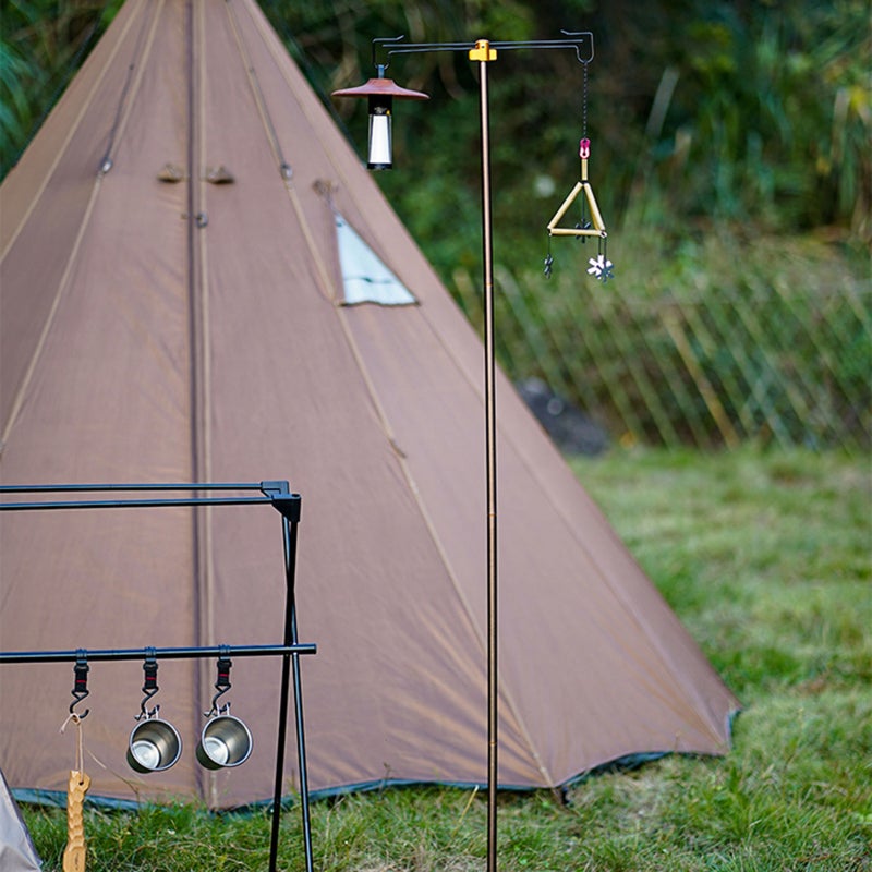 sundick Aluminum Alloy Lantern Stand 73.2" Adjustable Height Collapsible Pole - Rust-Free Anodized Lightweight Camping Hanger for Outdoor Garden Solar Lights - Image 5