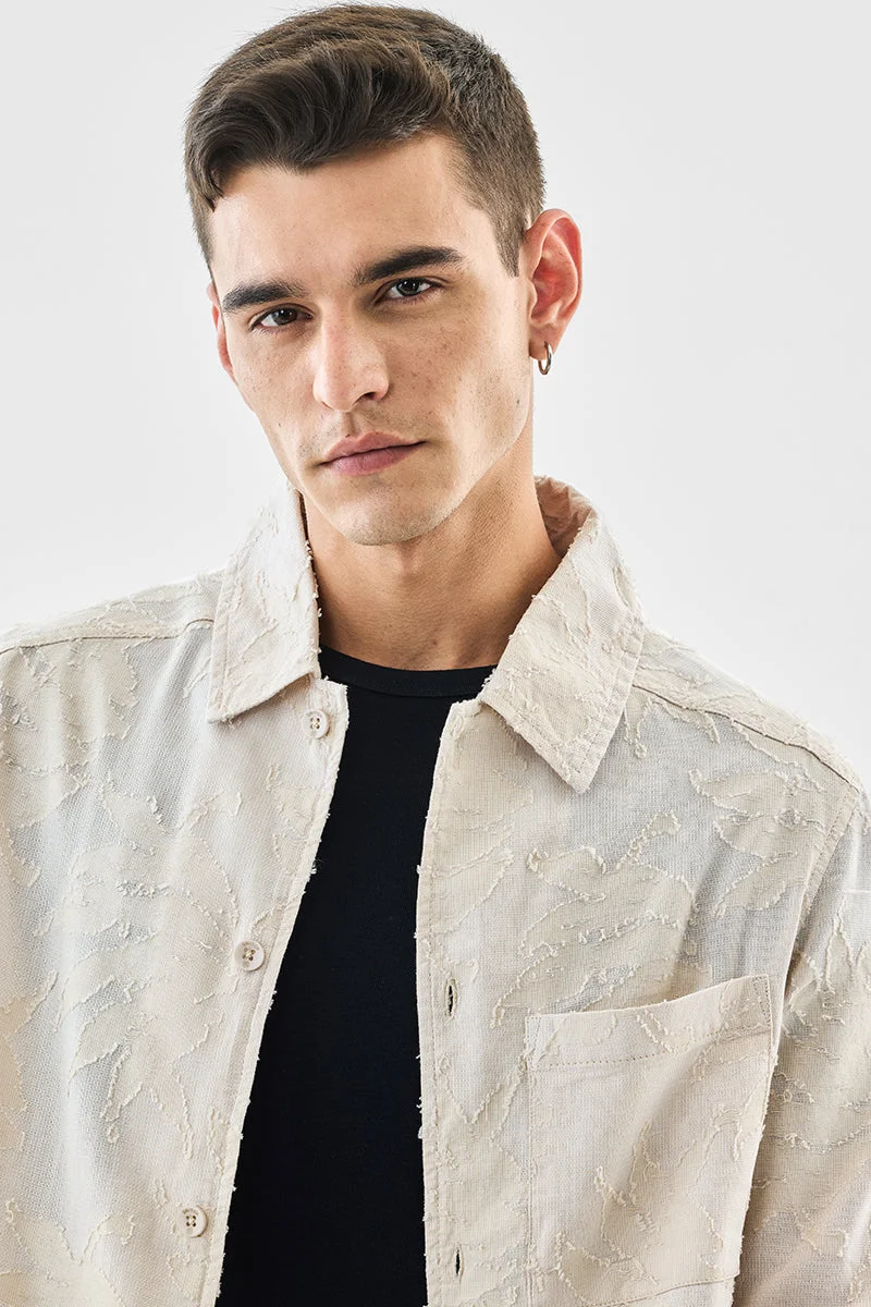 SNITCH  Box Fit Jacquard Overshirt for Men | Best Price UAE