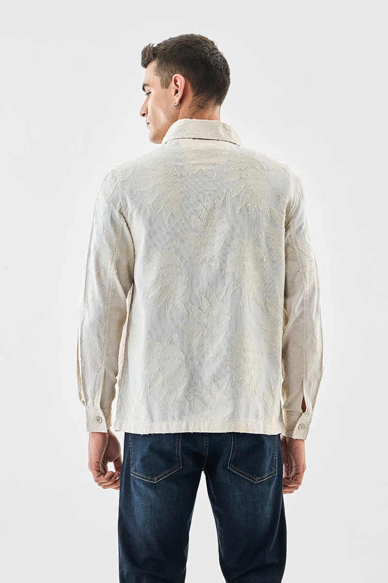 SNITCH  Box Fit Jacquard Overshirt for Men | Best Price UAE
