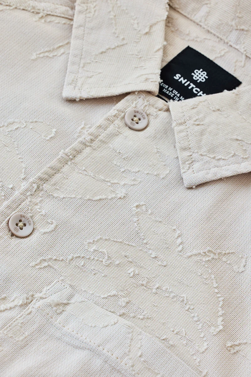 SNITCH  Box Fit Jacquard Overshirt for Men | Best Price UAE
