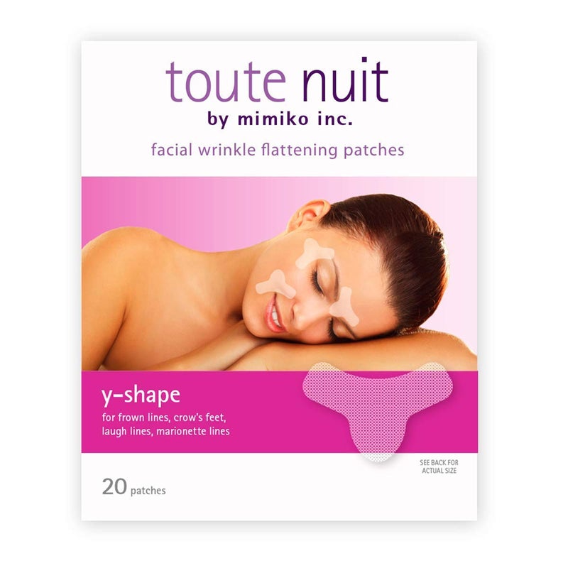 Toute Nuit by Mimiko Inc. Toute Nuit Wrinkle Patches â€“ Y Shape â€“ Face Tape for Forehead, Between the Eyes & Around Mouth â€“ Hypoallergenic Anti Wrinkle Patches â€“ 20 Count, Made in USA - Image 2