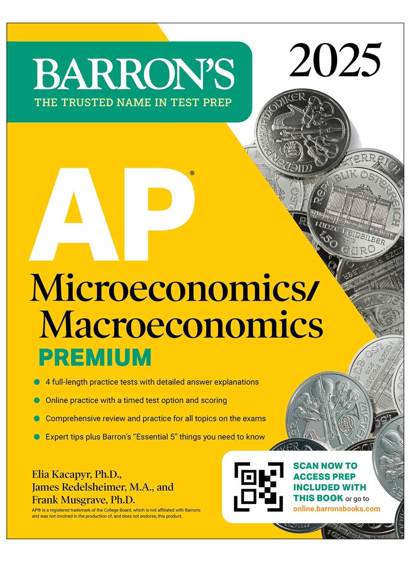 AP Microeconomics/Macroeconomics Premium, 2025: Prep Book with 4 Practice Tests + Comprehensive Review + Online Practice 