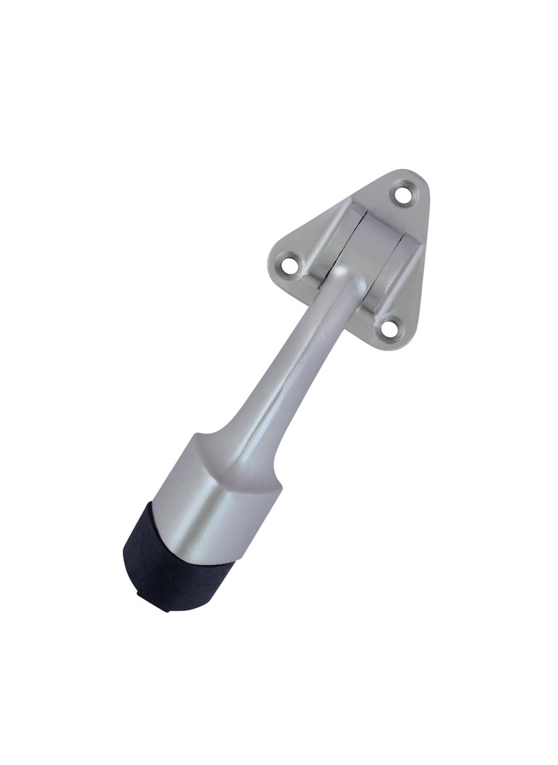 MALAIKAH Malaikah Triangle Silver Satin Heavy Duty Gate Stopper for The Door with Rubber Grip 5Inch Long Door Stopper for Wooden Door Door Mounted Pack of 7  - Image 2