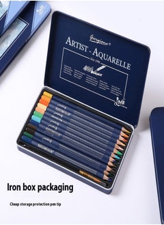 Giorgione Water-Soluble Colored Pencils Set – 12 Colors with Ergonomic Triangular Design  - Image 2