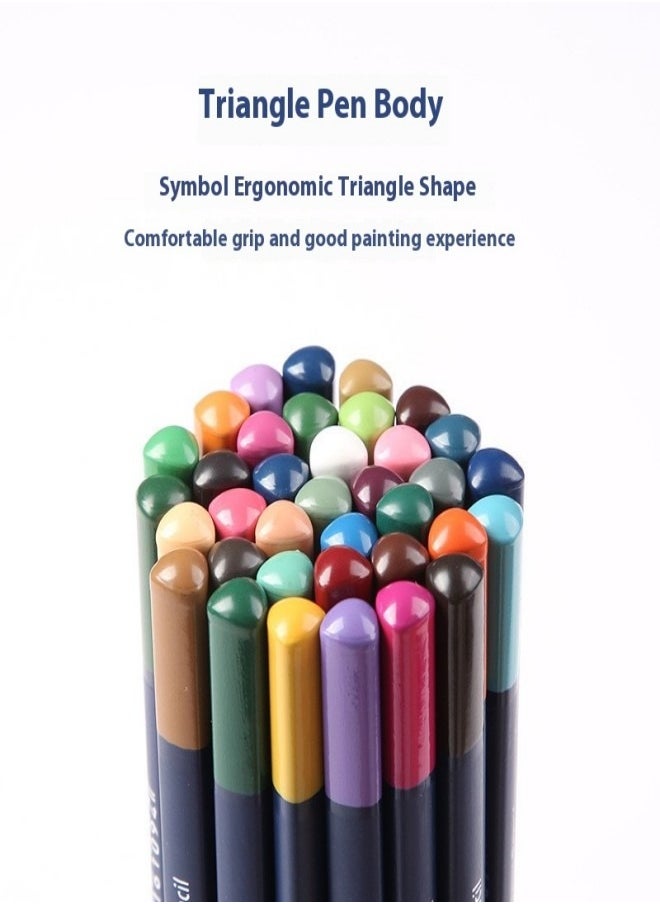 Water-Soluble Colored Pencils Set – 12 Colors with Ergonomic Triangular Design