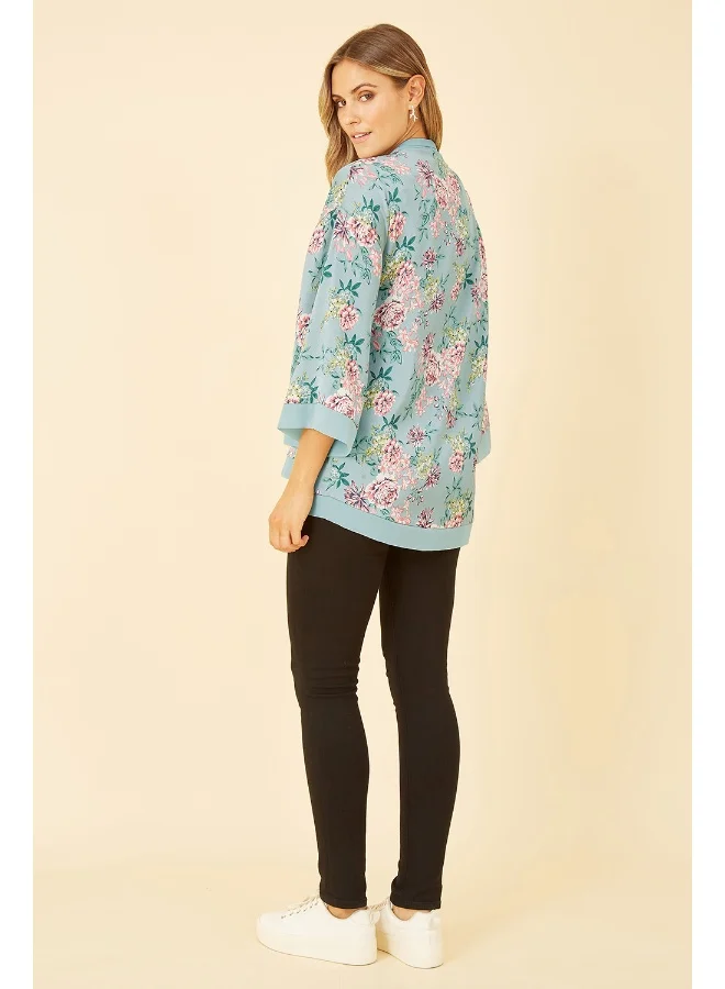 MELA LONDON Floral Satin Kimono