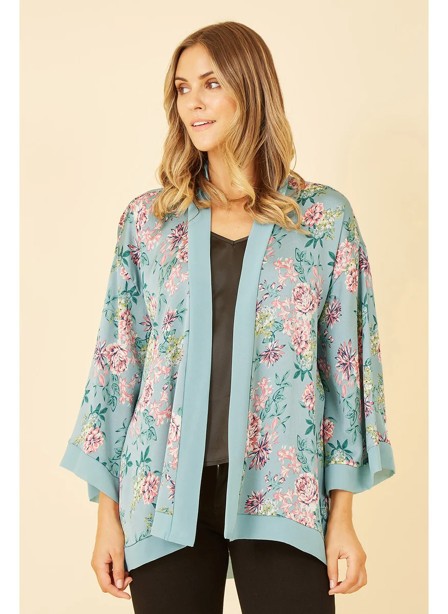 ميلا لندن Floral Satin Kimono