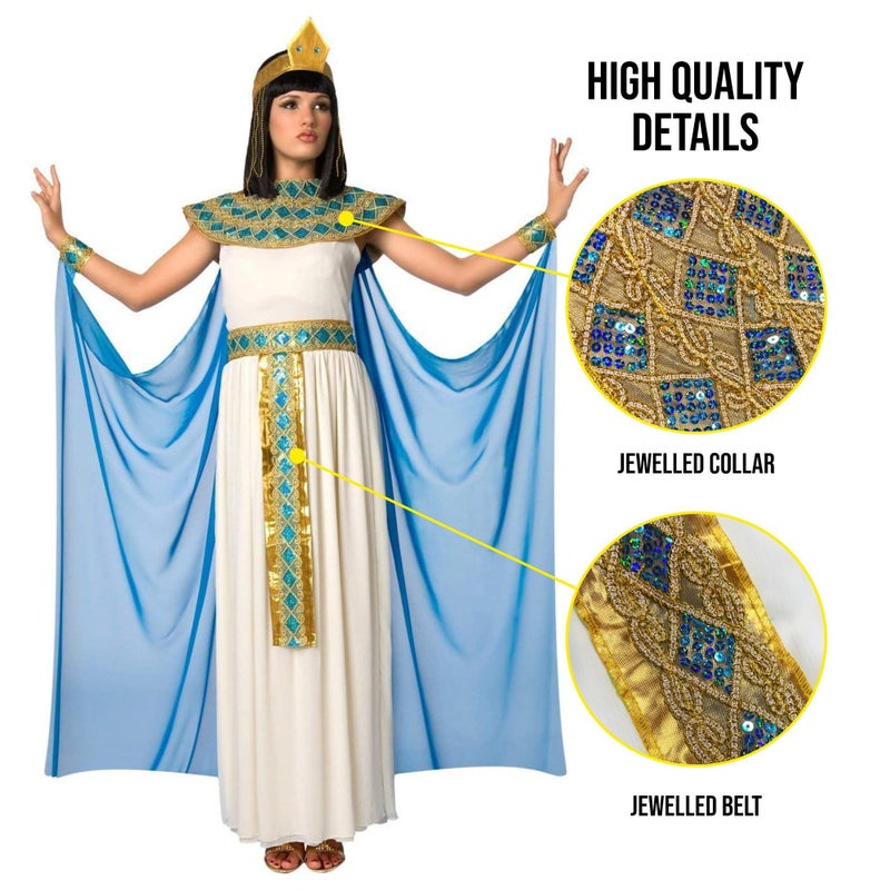 Morph De Luxe – Women's Cleopatre Costume, Women's Cleopatra Costume, Women's Cleopatra Costume, Women's Egyptian Costume, Women's Halloween Costume, Size L - Image 3