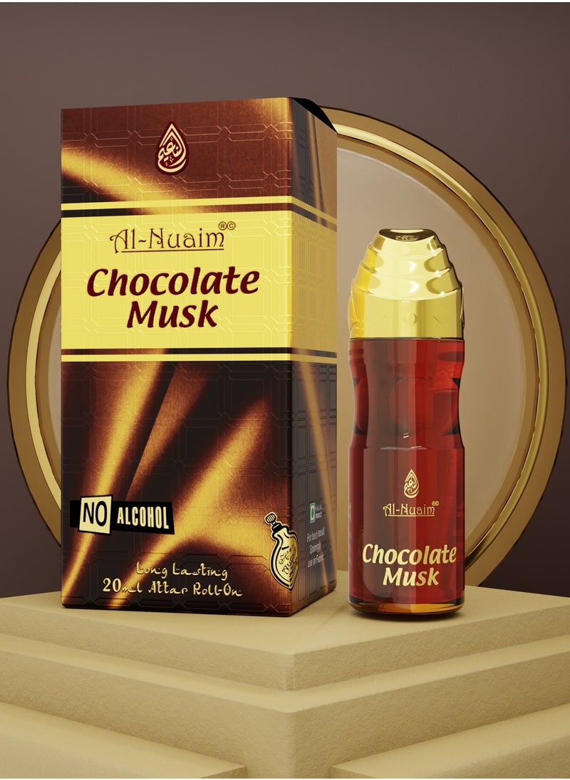 Al Nuaim - Al-Nuaim Chocolate Musk Alcohol Free Attar - 20ml | Exquisite & Long Lasting Fragrance - Image 1