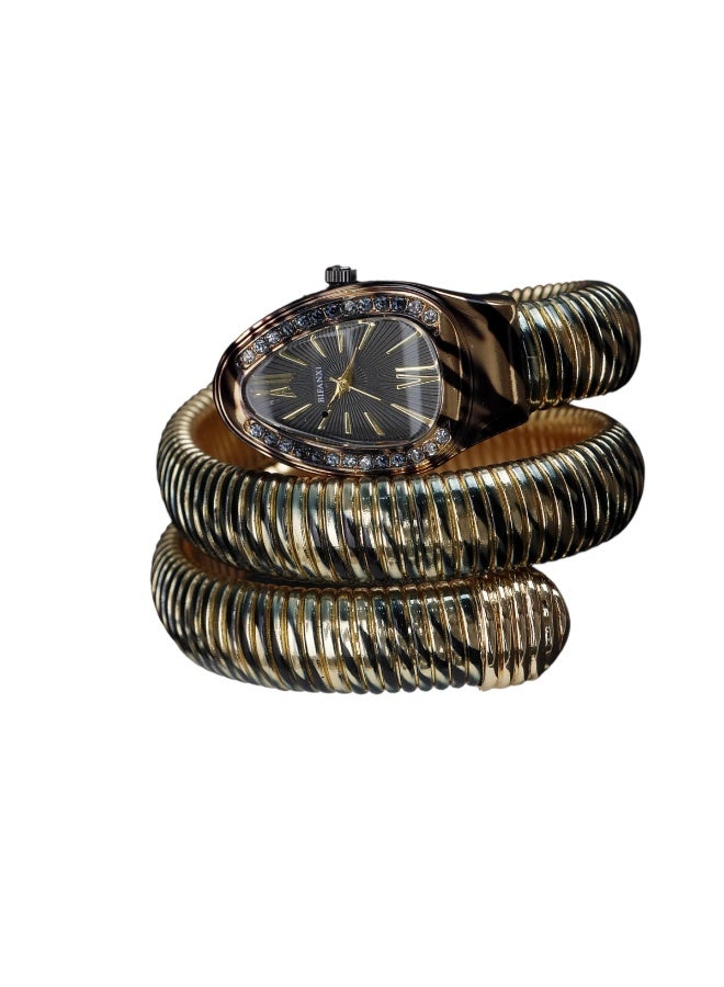 BIFANXI Snake Scale Patterned Steel Band Women's Personalized Quartz Bracelet Watch - Image 2