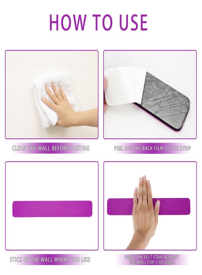 Henandou Bulletin Board Cork Board Cork Boards for Walls Cork Board for Office Pin Board Bulletin Boards for Walls (Purple) - Image 4