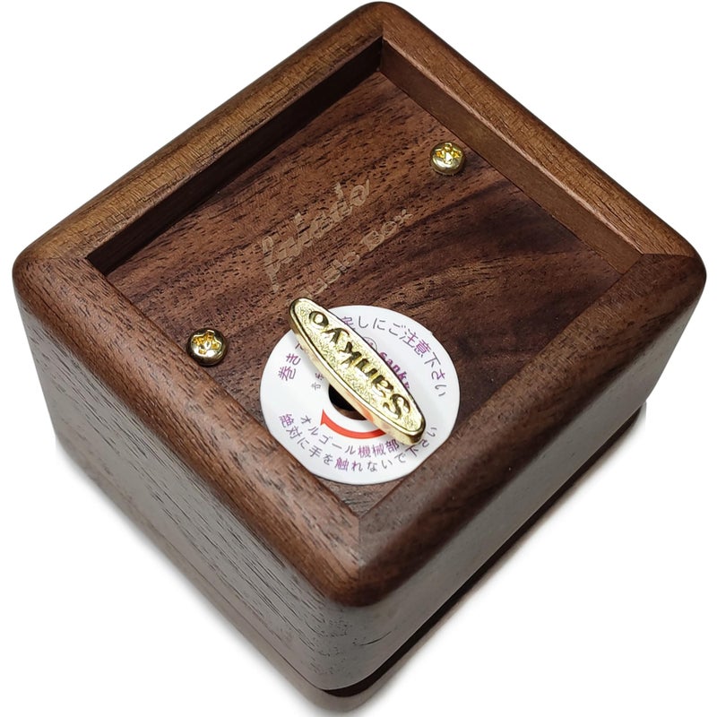 falado Natural Solid Wood Laser Engraved You are My Sunshine Music Box, Mini Photo Frame Musical Box, Tune of You are My Sunshine. (Walnut Wood) - Image 5