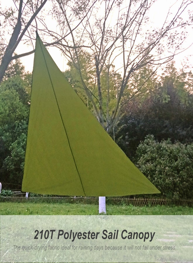 10ft Rain Fly UV Sun Shade Sail Canopy Waterproof Heavy Duty Triangle 210T Polyester Awning Sand Sunshade for Outdoor Patio Garden Backyard Activities - Image 3