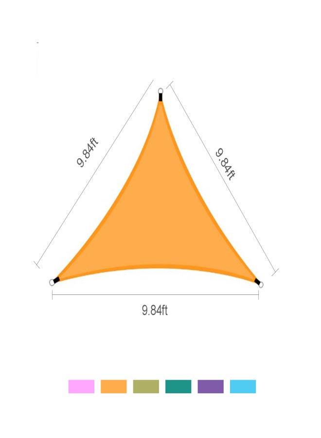 10ft Rain Fly UV Sun Shade Sail Canopy Waterproof Heavy Duty Triangle 210T Polyester Awning Sand Sunshade for Outdoor Patio Garden Backyard Activities - Image 2