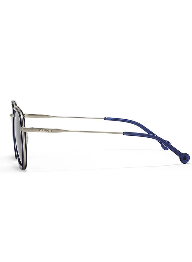 30Sundays 30Sundays ARCHAIC,Men Sunglasses, Geometric Sunglasses, UV Protection: UV400 (Blue,Blue)