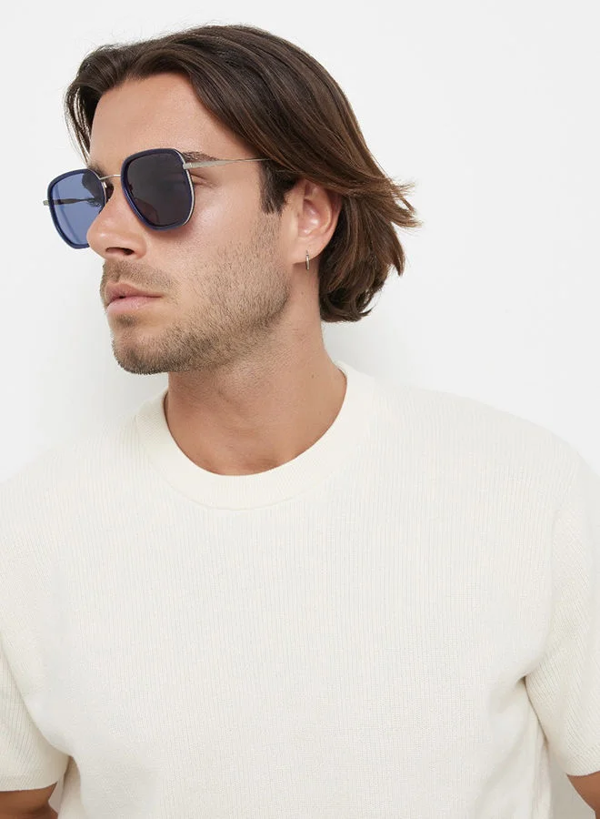 30Sundays 30Sundays ARCHAIC,Men Sunglasses, Geometric Sunglasses, UV Protection: UV400 (Blue,Blue)