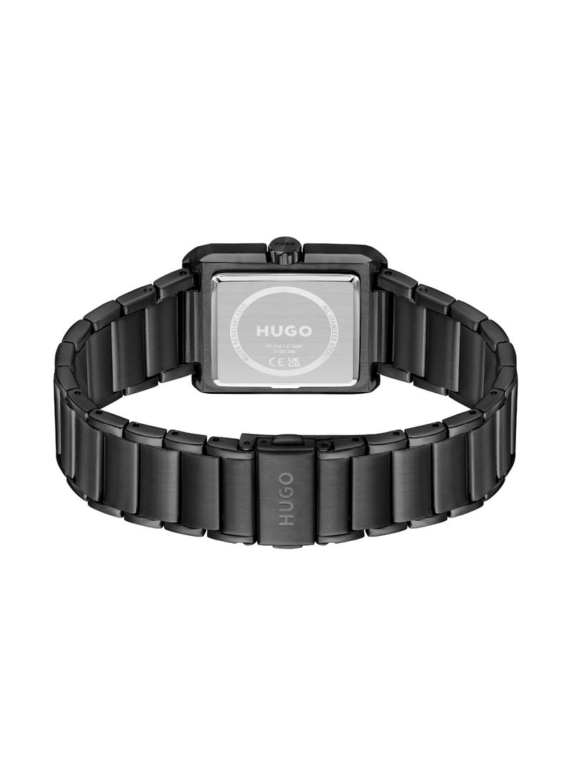 HUGO BOSS HUGO BOSS WATCH RECTANGLE ANALOG MEN'S BLACK CASE WATCH - 1530383  - Image 3