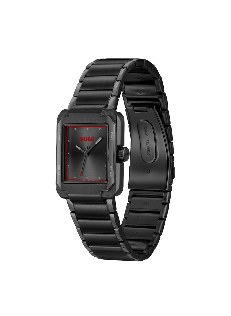 HUGO BOSS HUGO BOSS WATCH RECTANGLE ANALOG MEN'S BLACK CASE WATCH - 1530383  - Image 1