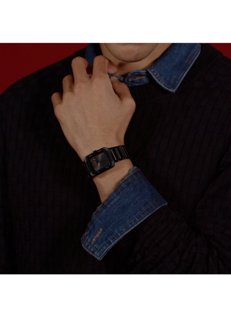 HUGO BOSS HUGO BOSS WATCH RECTANGLE ANALOG MEN'S BLACK CASE WATCH - 1530383  - Image 5