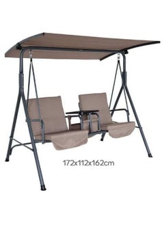 DubaiGallery Universal Replacement Canopy 600D Oxford Cloth Waterproof Top Cover for Swing 2 & 2 Seater Sun Shade Garden Hammock Swing Canopy Cover Roof  - Image 1