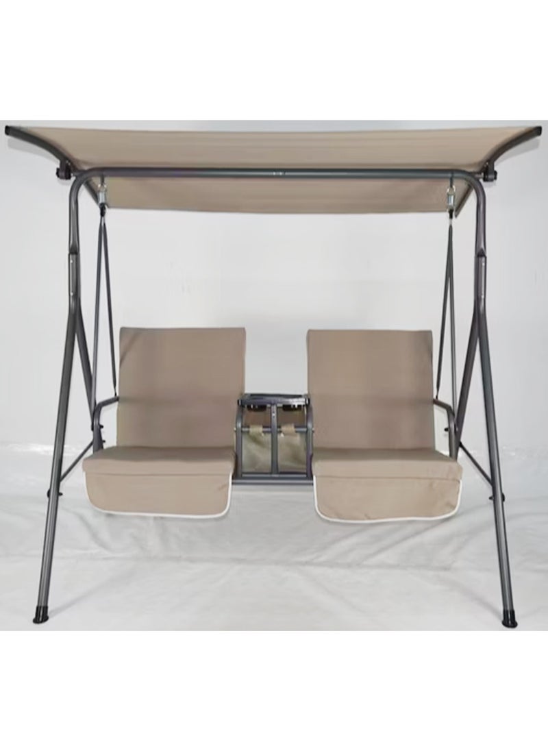 DubaiGallery - Universal Replacement Canopy 600D Oxford Cloth Waterproof Top Cover for Swing 2 & 2 Seater Sun Shade Garden Hammock Swing Canopy Cover Roof - Image 1