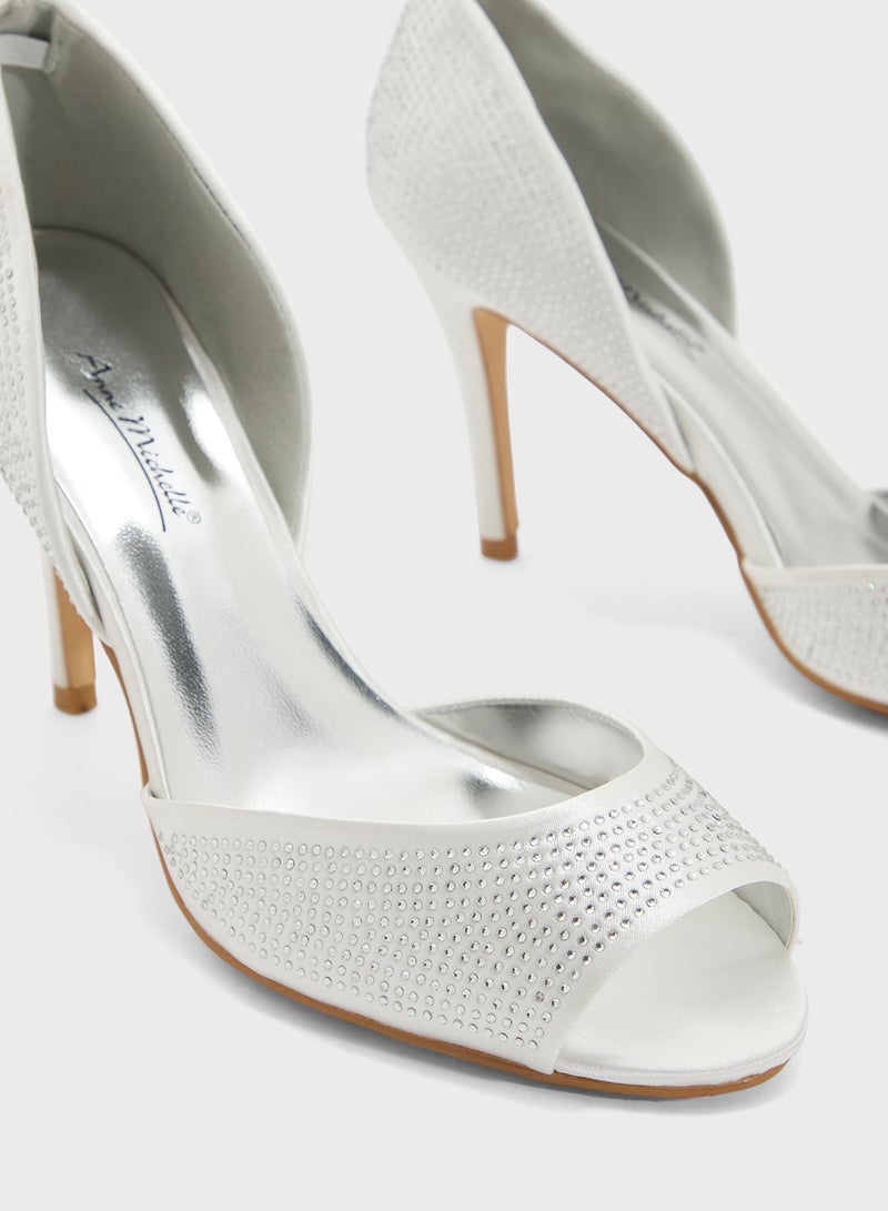 Anne Michelle Peep-Toe Occasion Pump  - Image 4