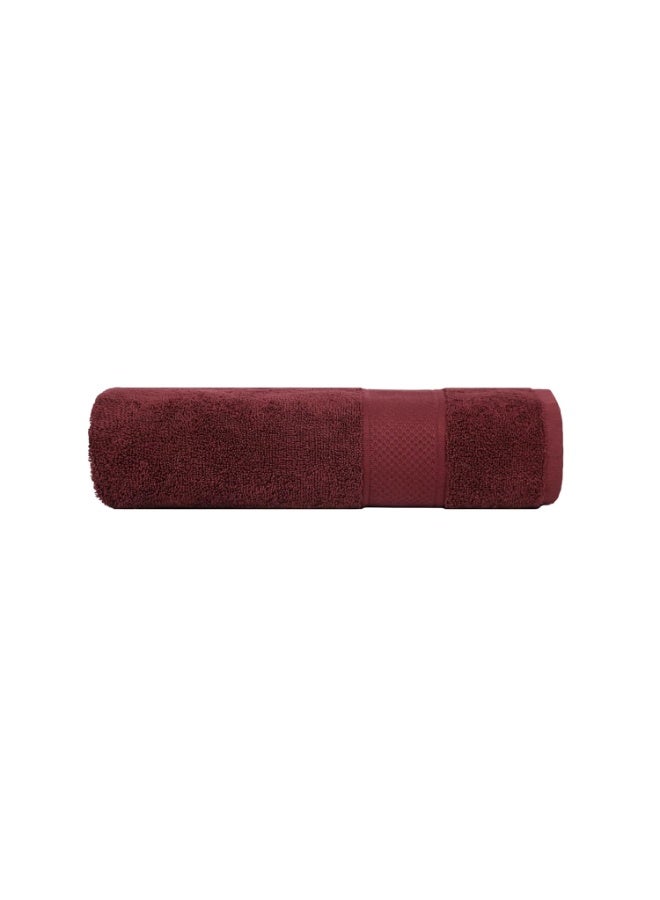 Trident 100% Cotton Towels for Bath | Towels for Bath Large Size | Trident Bath Towel - Soft & Absorbent | 450 GSM | 1 Piece Bath Towel for Men/Women | Urban Comfort | 70 cms x 140 cms - Wine Red - Image 1