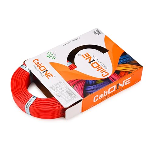 CabONE 1.5 SQ.MM FR PVC Insulated Copper Electrical Wire, 90 Meter (Red, Pack of 2) | ISI Marked Fire Retardant Single Core Cable for Home Wiring - Image 2