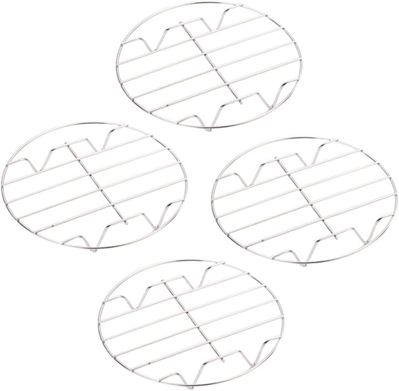 أونومور مجموعة رفوف بخارية من الفولاذ المقاوم للصدأ بأرجل قابلة للتعديل لطباخ الضغط 4 قطع متوسطة - Image 1