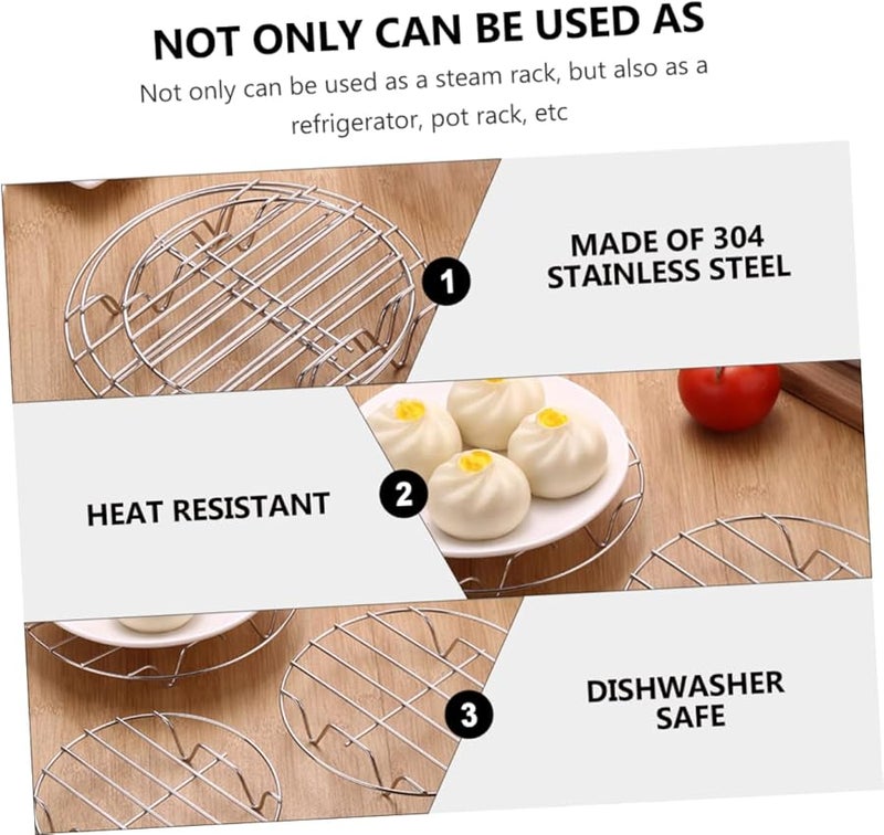 أونومور مجموعة رفوف بخارية من الفولاذ المقاوم للصدأ بأرجل قابلة للتعديل لطباخ الضغط 4 قطع متوسطة - Image 4