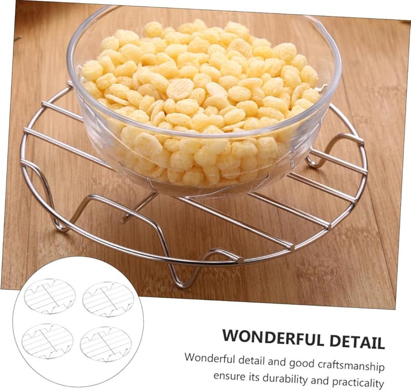 أونومور مجموعة رفوف بخارية من الفولاذ المقاوم للصدأ بأرجل قابلة للتعديل لطباخ الضغط 4 قطع متوسطة - Image 5