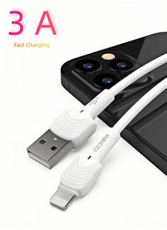 USB A To Lightning Cable 3A Fast Charging Anti-Swing Data Cord For iPhone 14/14 Pro/14 Plus/14 Pro Max/13/13 Pro/12/12Pro/12 Pro Max/11/iPad 1M White - pzsku/ZCA219F28D2537F123AF5Z/45/1741424712/0cd3f2cf-3dc9-4048-aa8c-c80a9c7bd2f1