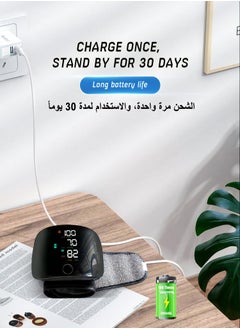 LKTOCAFT Portable Arabic Voice Broadcast Blood Pressure Monitor, Dual User and 99 Memories Rechargeable Wrist Blood Pressure Machine with Electronic Display, Manual and Carry Case  - Image 5