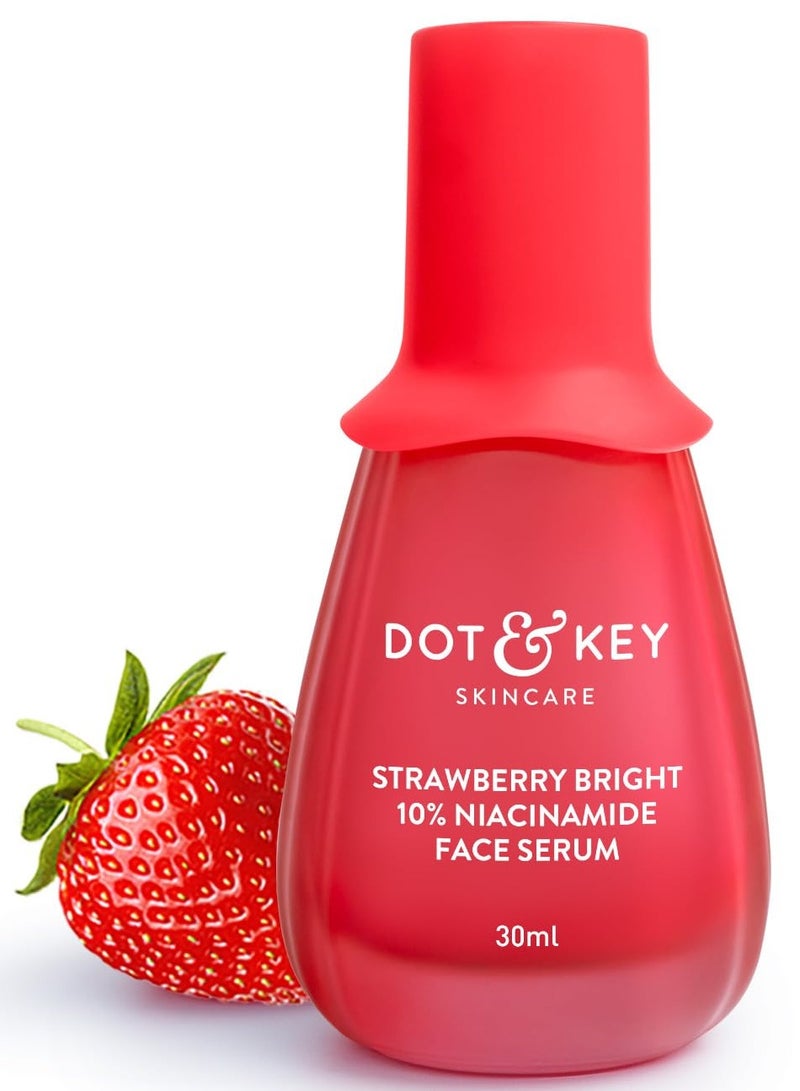 Dot & Key 10% Niacinamide + Strawberry Face Serum with Vitamin B12 & Hyaluronic Acid | Fades Dark Spots, Hyperpigmentation & Dullness | Hydrates, Smooths & Minimizes Pores | 30ml - Image 1