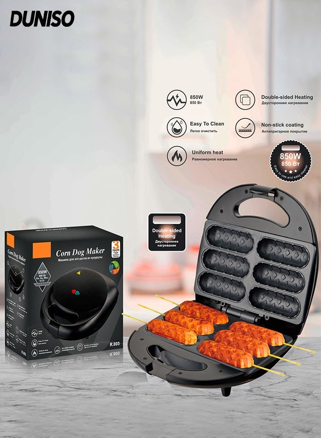 DUNISO Sausage Machine，Hot Dog Machine，Multifunctional Frying and Grilling Machine，Safer to Use,Easy to Clean，Used for Warming Sausages and Hot Dogs,Black - Image 1