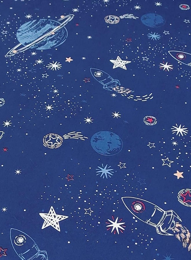 MAG 3 Pcs Full Bedding Set,Space Galaxy Sheets Planets Stars Full Sheet Set,for for Kids Teens Boys Girls and Space-Lovers,Super Soft Microfiber with 1 Fitted Sheet 14'' Deep Pocket and 2 Pillowcase. - Image 5