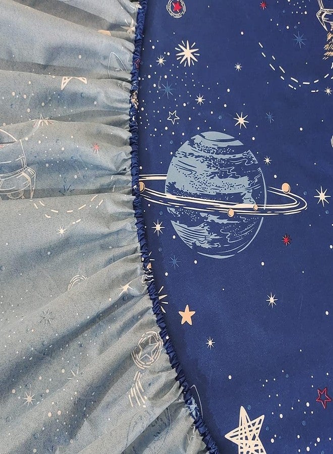 MAG 3 Pcs Full Bedding Set,Space Galaxy Sheets Planets Stars Full Sheet Set,for for Kids Teens Boys Girls and Space-Lovers,Super Soft Microfiber with 1 Fitted Sheet 14'' Deep Pocket and 2 Pillowcase. - Image 4
