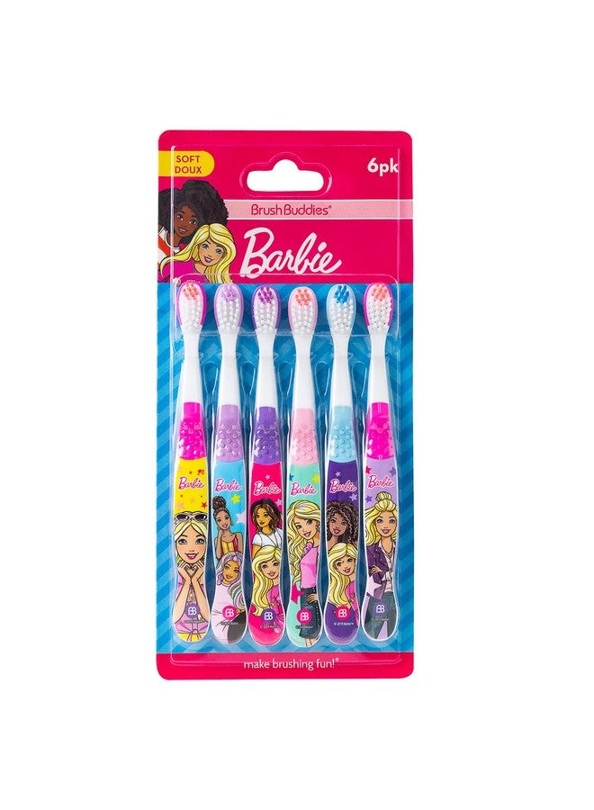Brush Buddies 6 Pack Barbie Toothbrushes for Kids, Children's Toothbrushes, Soft Bristle Toothbrushes for Kids - Image 1