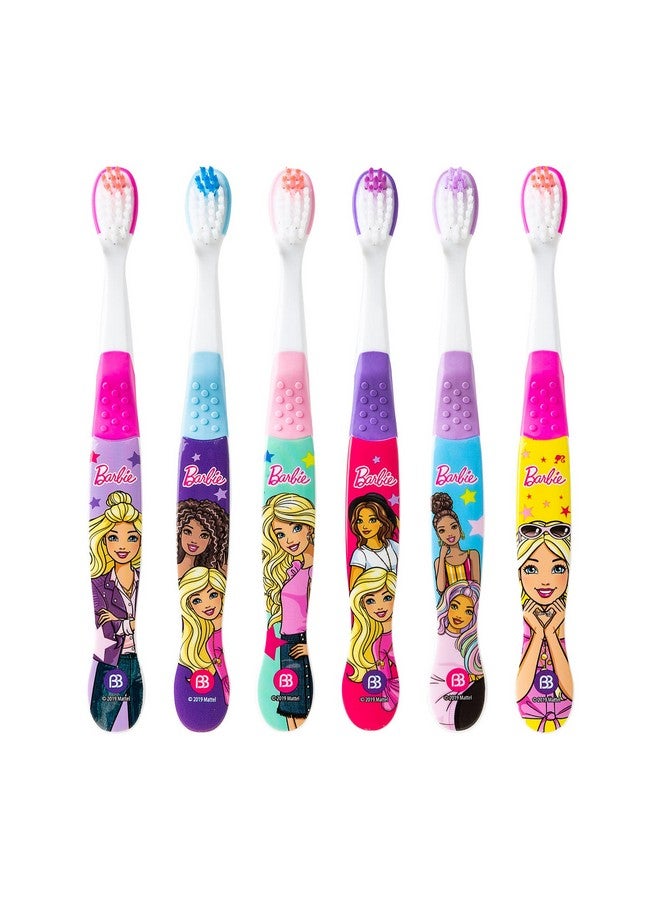 Brush Buddies 6 Pack Barbie Toothbrushes for Kids, Children's Toothbrushes, Soft Bristle Toothbrushes for Kids - Image 2