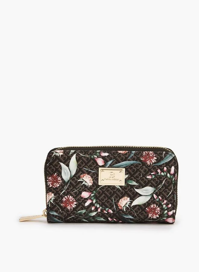 Flora Bella By Shoexpress Flora Bella Floral Monogram Print Zip-Around Wallet
