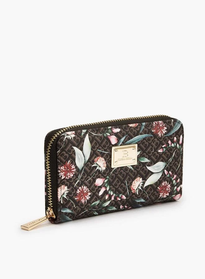 Flora Bella By Shoexpress Flora Bella Floral Monogram Print Zip-Around Wallet