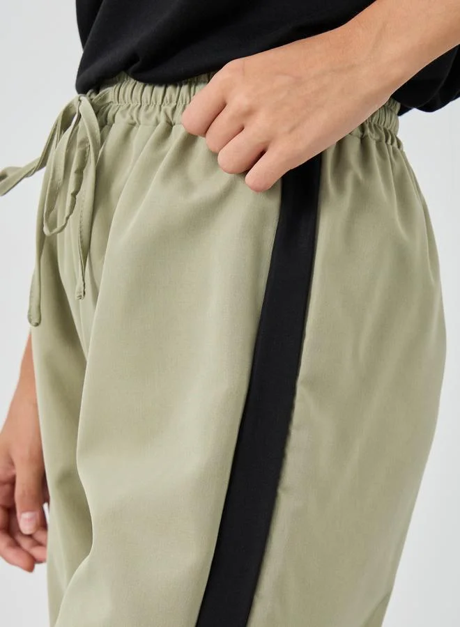 Take Two Take Two Side Panel Cargo Pants with Drawstring