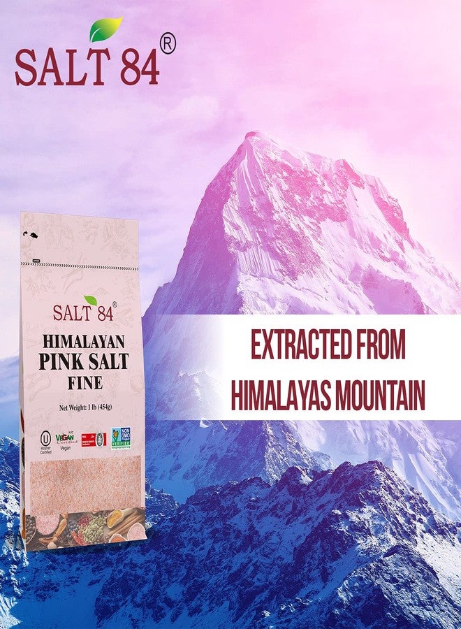 ملح الهيمالايا الوردي من SALT 84، حبيبات ناعمة، 1 باوند (عبوة واحدة) - Image 2